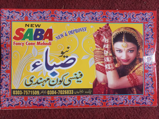 New SABA Fancy Cone Mehndi – Dark, Smooth & Long-Lasting