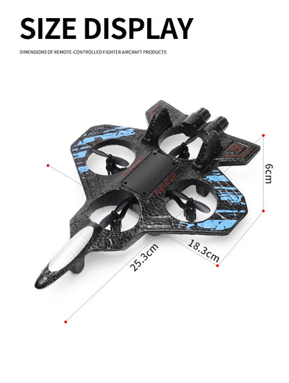 Remote Control Fighter Kids Flying Helicopter RC Hobby Jet Plane 2.4G Stunt Foam Fighter Airplane Toy Drone With Light