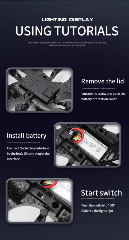 Remote Control Fighter Kids Flying Helicopter RC Hobby Jet Plane 2.4G Stunt Foam Fighter Airplane Toy Drone With Light